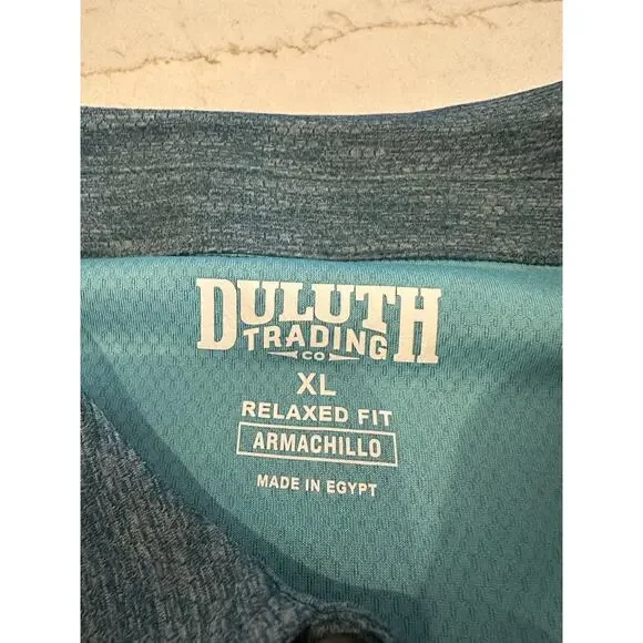 Duluth Trading Men’s Shirt NWT Armachilo Cooling Relaxed Fit Polo Blue XL - Picture 4 of 13